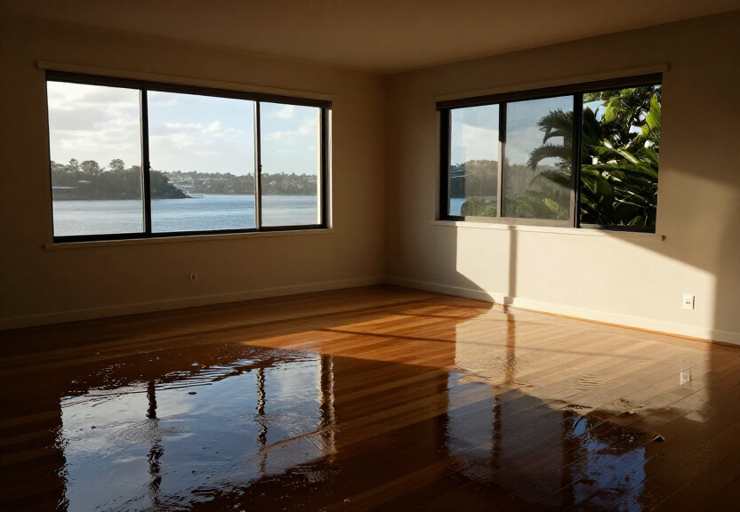 Flooded apartment in Broadway before restoration